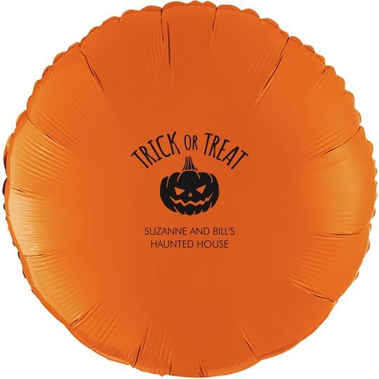 Trick or Treat Pumpkin Mylar Balloons
